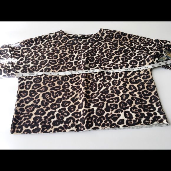 AFRM cropped leopard print sweatshirt,XS - Picture 5 of 8